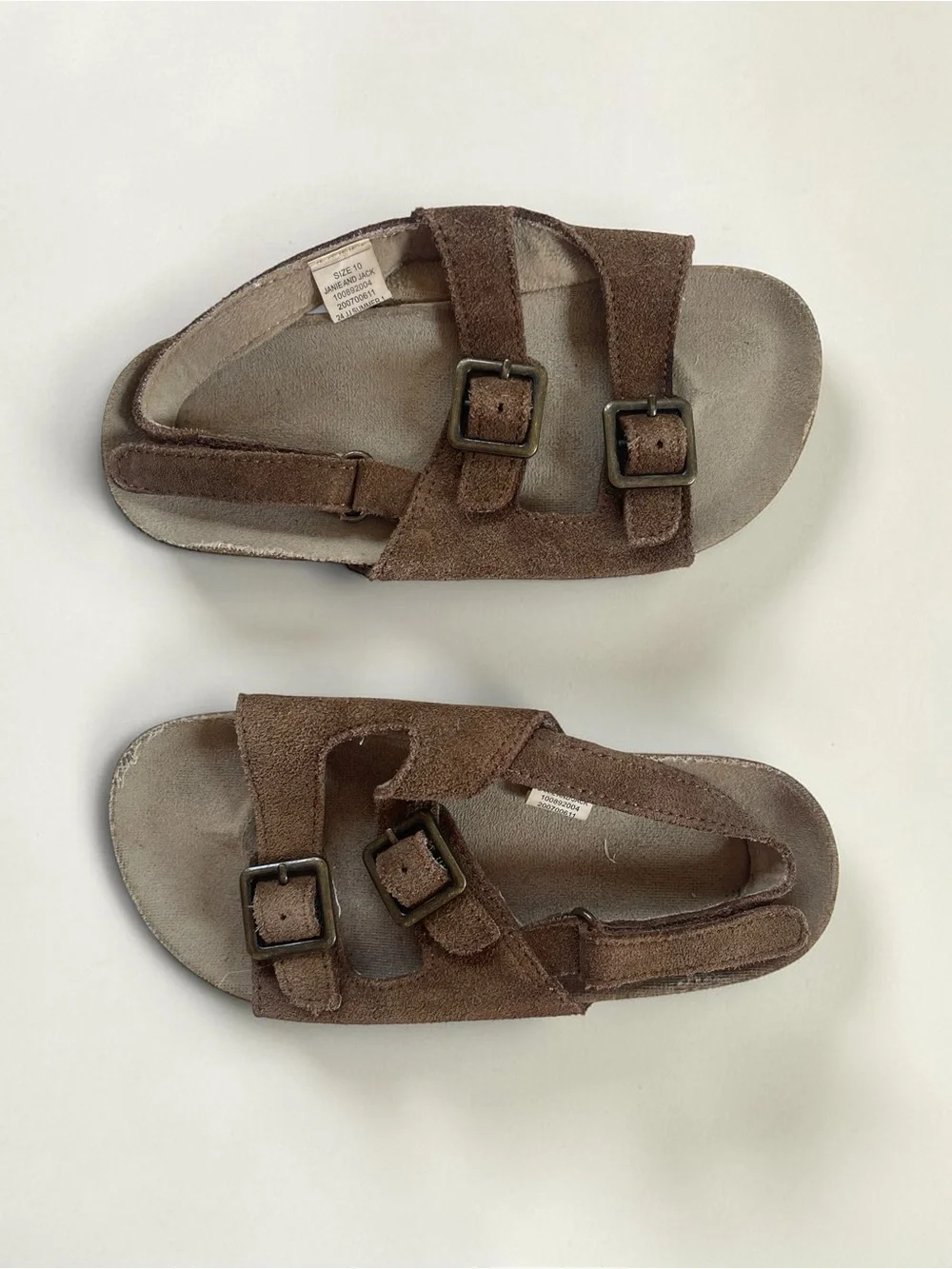 JANIE & JACK VGUC Genuine Leather Suede Buckle Strap Sandals